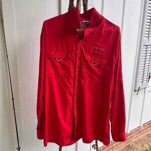 Fishing shirt, Long Sleeve, mens, XXL, RED